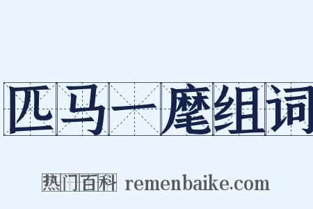 匹马一麾组词是什么意思的图片